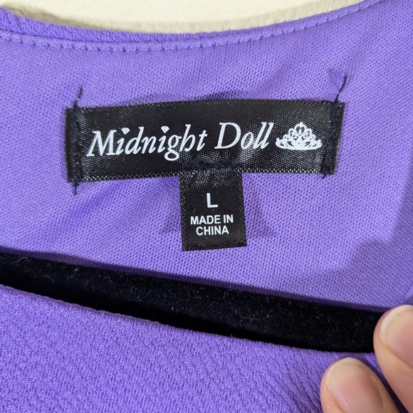 Midnight Doll Purple Semi Formal Dress Size L - Picture 3 of 5